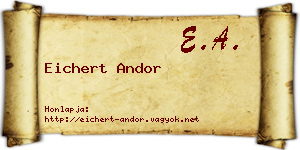 Eichert Andor névjegykártya